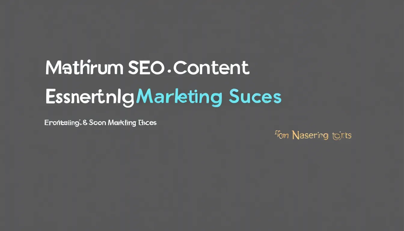 Mastering SEO Essential Tips for Content Marketing Success